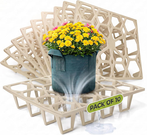 Plant Riser – Pot Spacer for Grow Bags, Planters & Containers – UV-Resistant Drainage Tray for Airflow, Root Health & Cleaner Surfaces