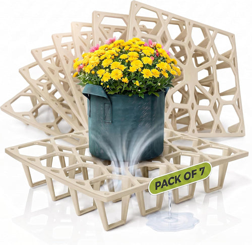 Plant Riser – Pot Spacer for Grow Bags, Planters & Containers – UV-Resistant Drainage Tray for Airflow, Root Health & Cleaner Surfaces