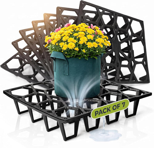 Plant Riser – Pot Spacer for Grow Bags, Planters & Containers – UV-Resistant Drainage Tray for Airflow, Root Health & Cleaner Surfaces