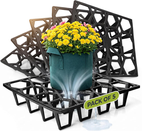 Plant Riser – Pot Spacer for Grow Bags, Planters & Containers – UV-Resistant Drainage Tray for Airflow, Root Health & Cleaner Surfaces