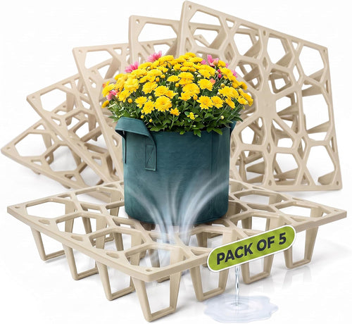 Plant Riser – Pot Spacer for Grow Bags, Planters & Containers – UV-Resistant Drainage Tray for Airflow, Root Health & Cleaner Surfaces