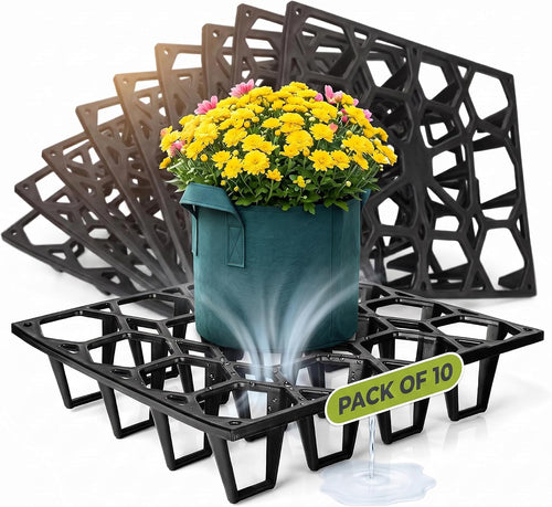 Plant Riser – Pot Spacer for Grow Bags, Planters & Containers – UV-Resistant Drainage Tray for Airflow, Root Health & Cleaner Surfaces
